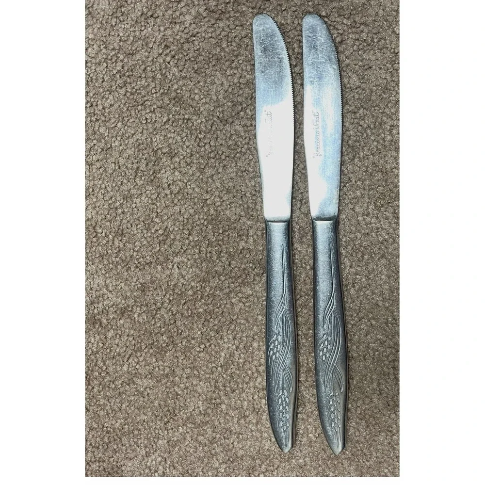 Vintage Gracious Wheat Butter Knife BY Present Stainless Steel Japan 2